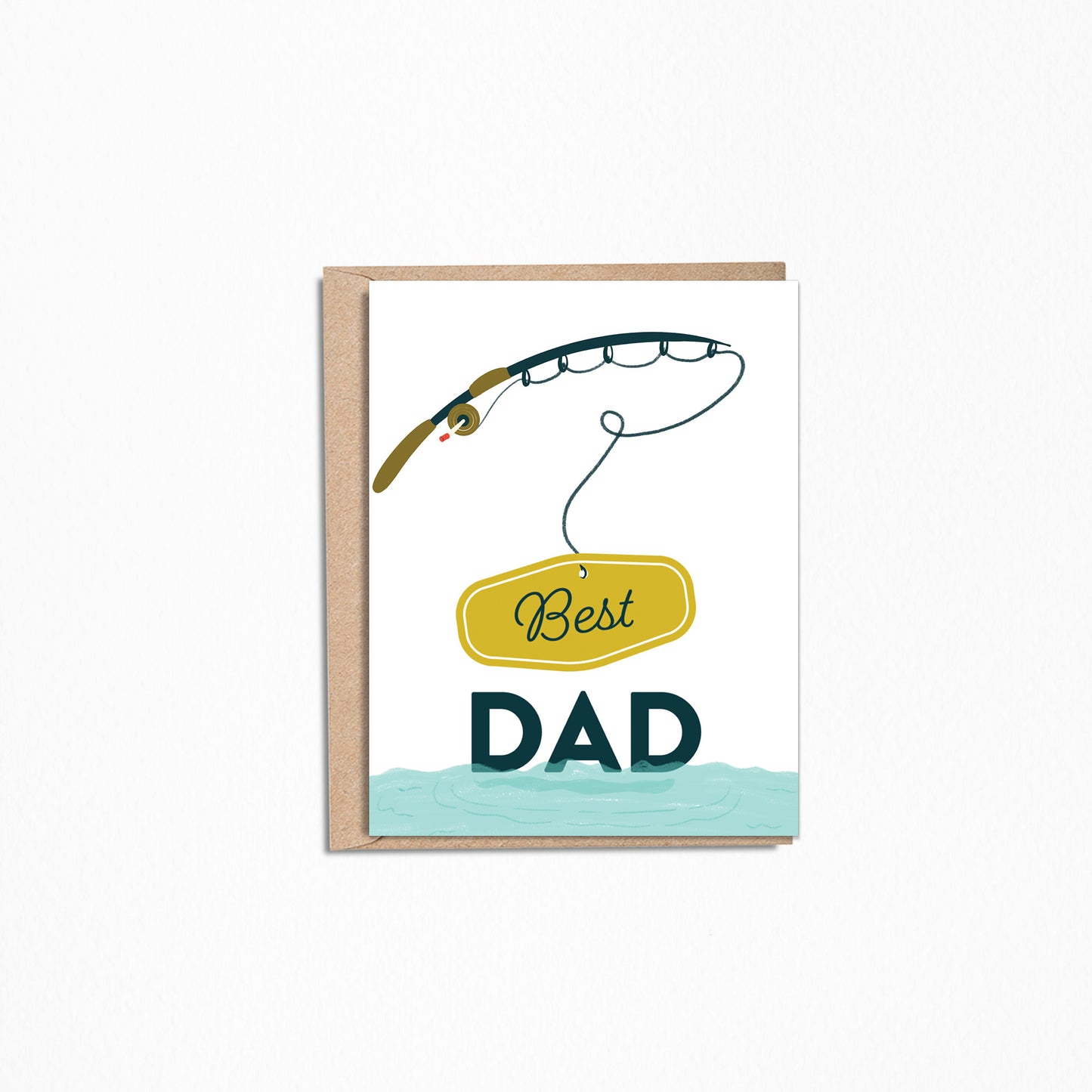Best Dad 4.25x5.5” Father's Day Dad greeting card, Fishing Card for Dad from Goods Made By Digitrillnana, Ashley Fletcher. Black Woman Owned. Gifts celebrating Black, African-American culture. Perfect everyday card for Dad and Father's day!