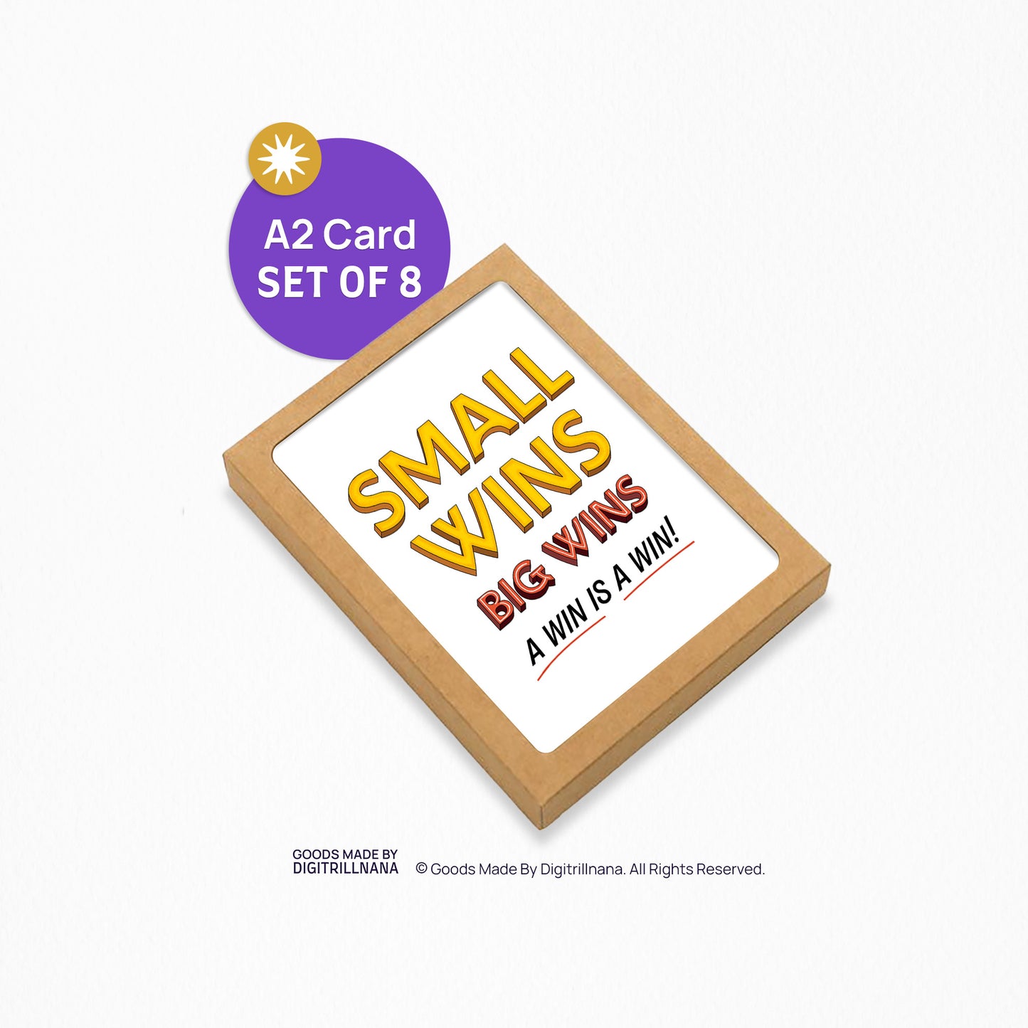 Celebrate Wins 4.25x5.5” A2 Encouraging, celebrate, congratulations, achievement, big opportunity, greeting cards from Goods Made By Digitrillnana, Ashley Fletcher. Black Woman Owned. Perfect card to cheer on or celebrate a friend!