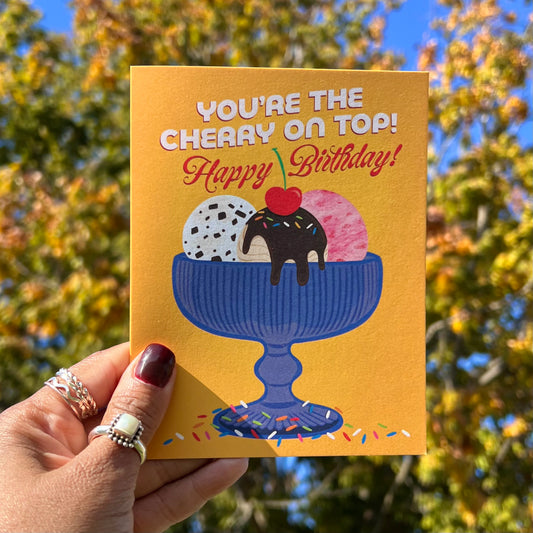 Cherry On Top Ice Cream Birthday Card