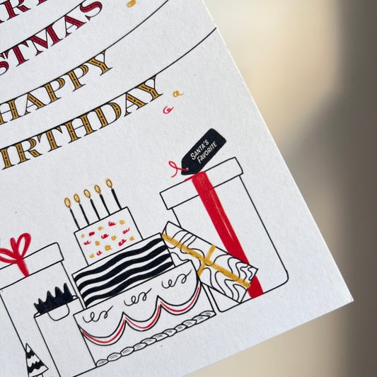 Christmas Birthday Card