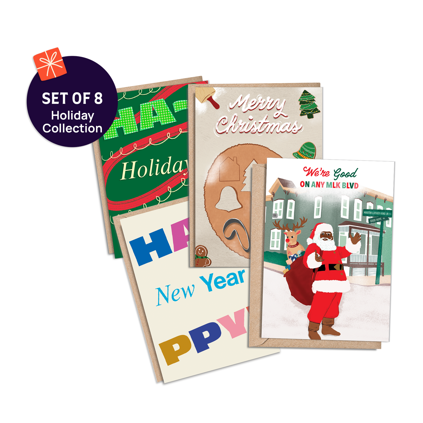 Holiday Cards, Assorted Set of 8