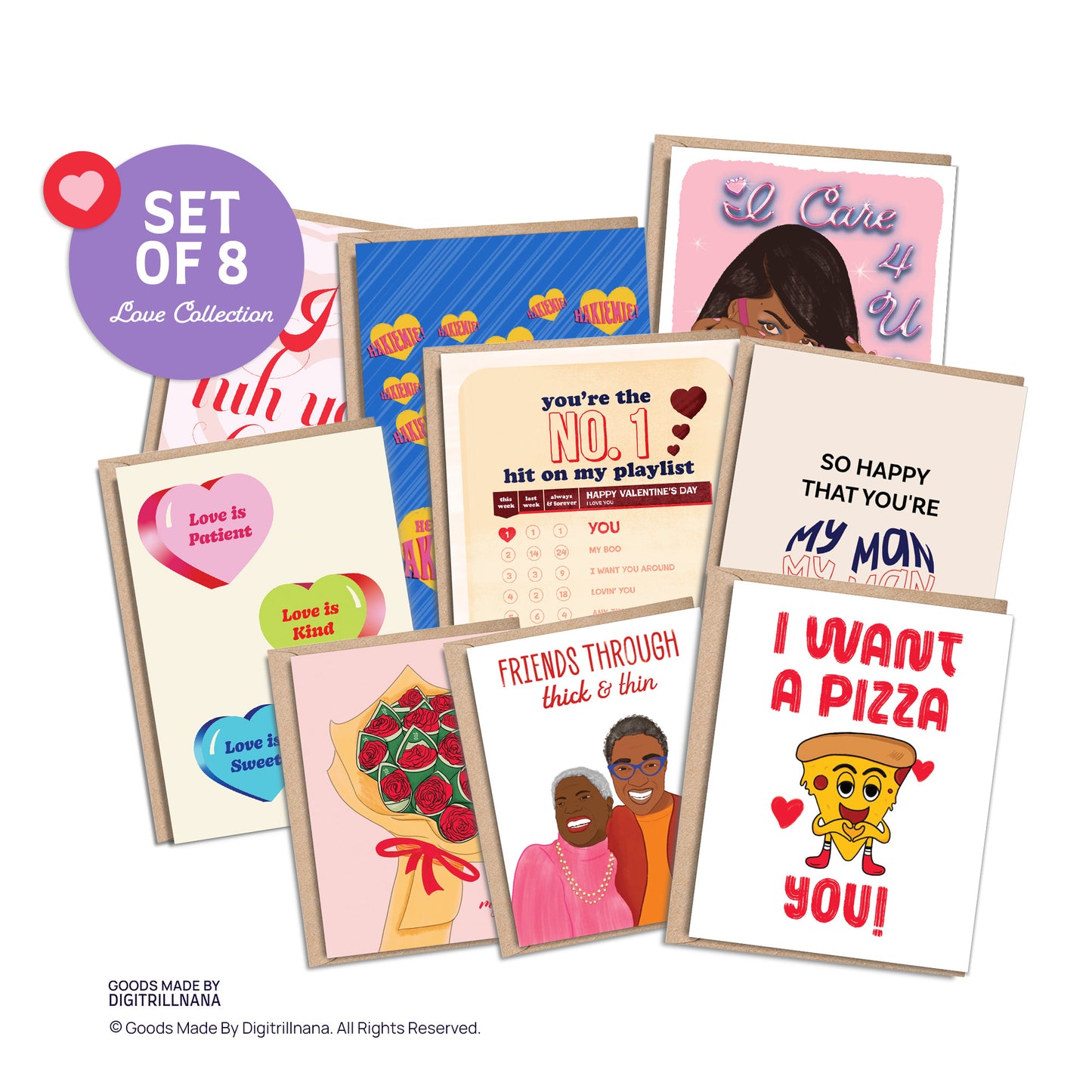 Love Cards, Assorted Box of 8