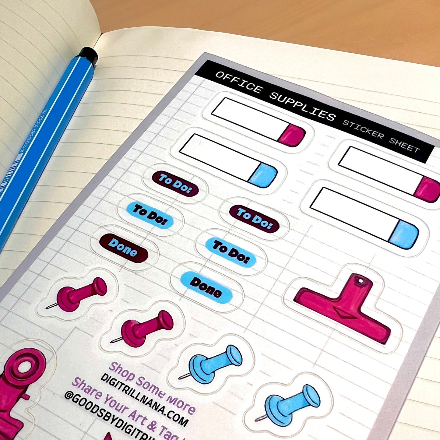 Office Supplies Sticker Sheet