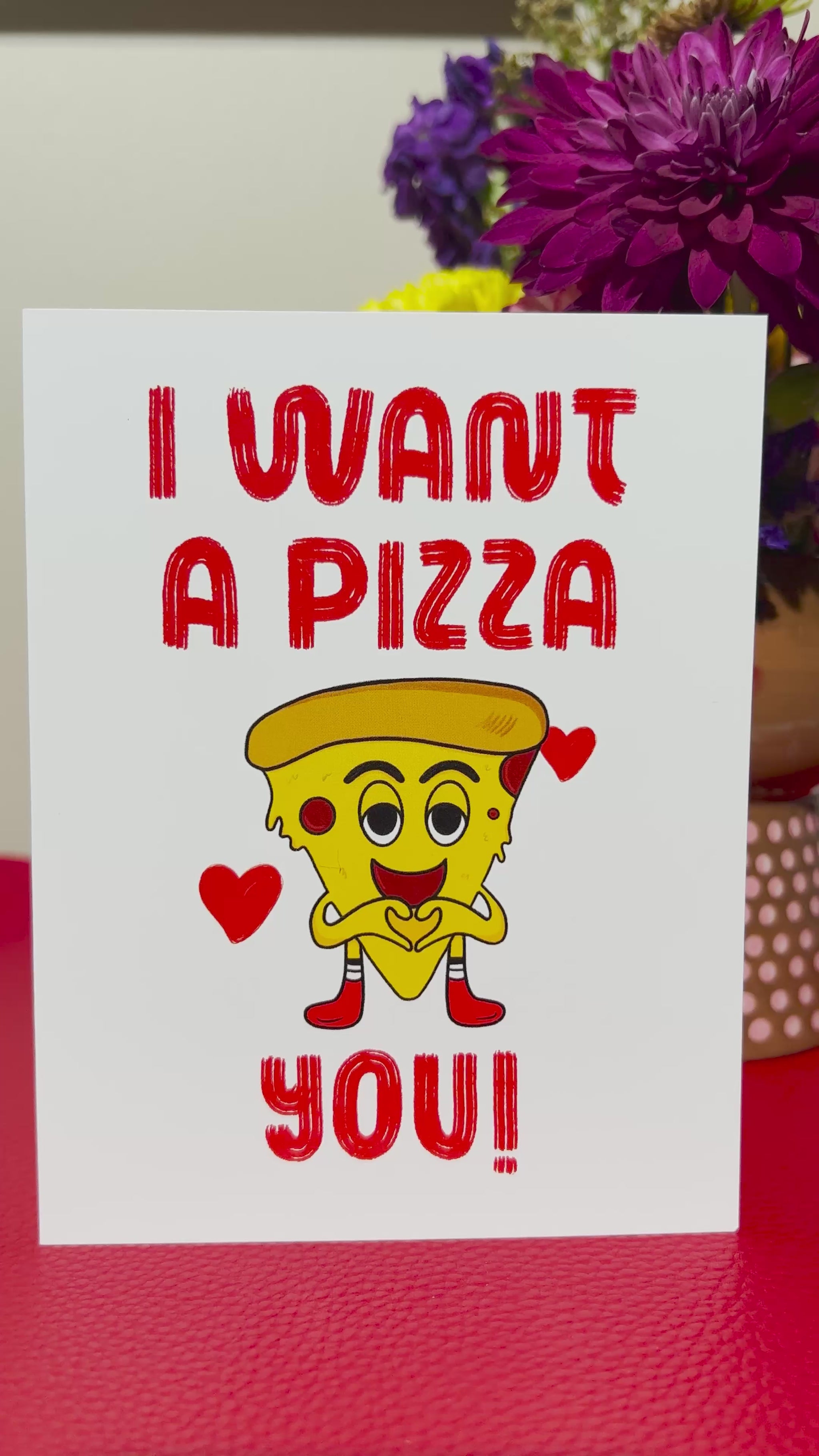 Buy Love A Pizza You 4.25x5.5” A2 Everyday love and Valentine's Day greeting card. Romantic, funny cards from Goods Made By Digitrillnana, Ashley Fletcher. Relationship, anniversary, and engagement cards for your partner, spouse, wife, husband, girlfriend or boyfriend. National Pizza Day. Black Woman Owned
