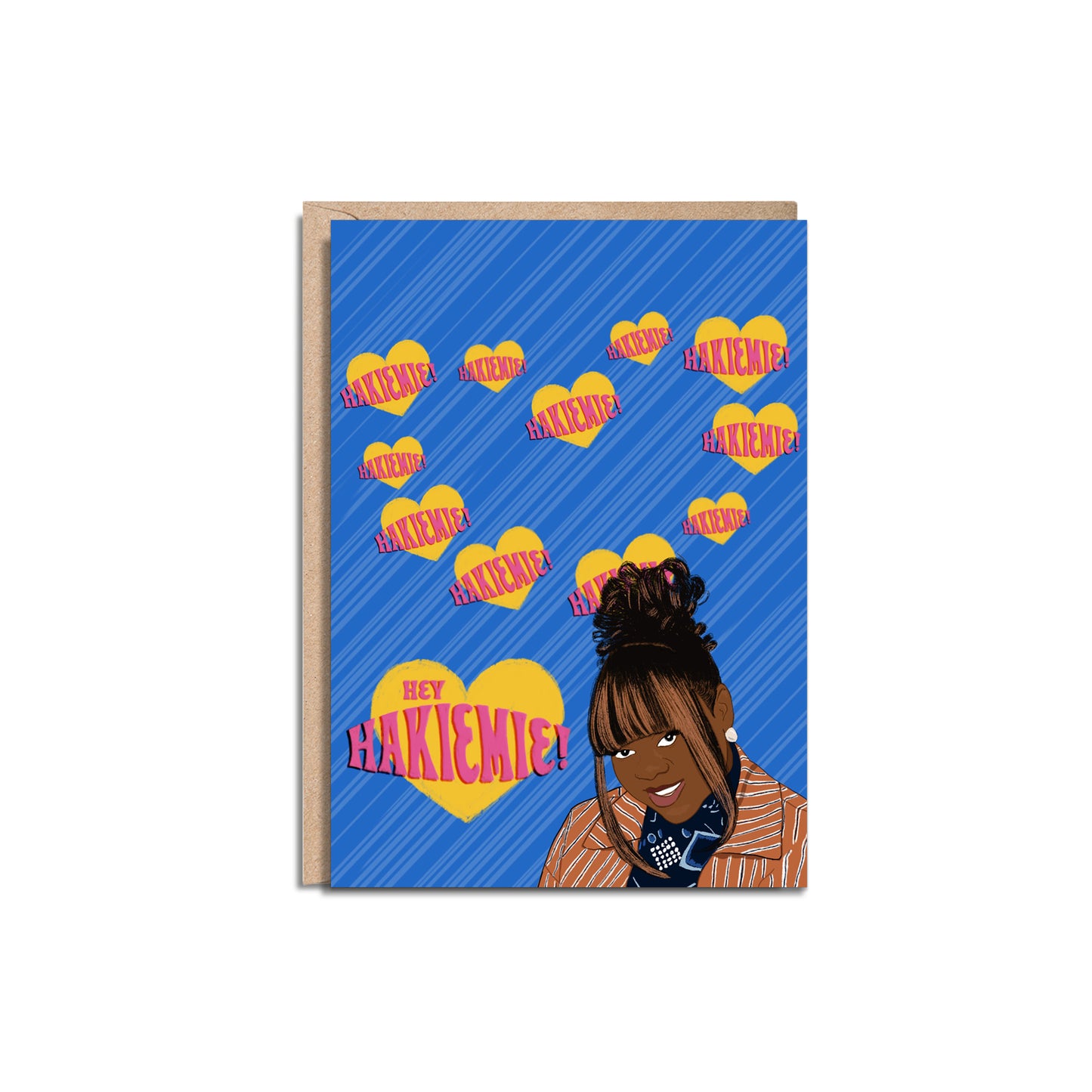 Hey Hakiemie 5x7” Kim Parker Moesha love valentines day greeting card from Goods Made By Digitrillnana, Ashley Fletcher. Perfect card for valentines day! Black Woman Owned.