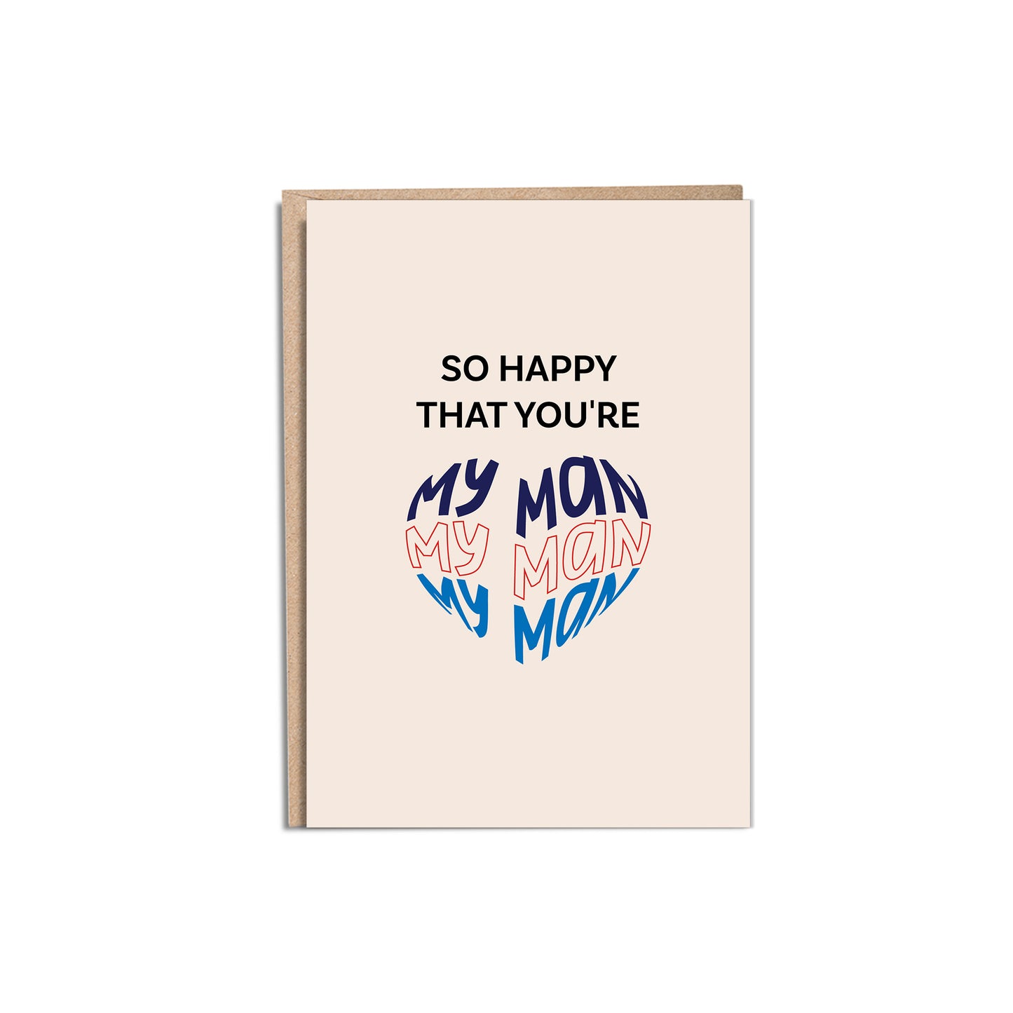 My Man 5x7” everyday love valentines day greeting card from Goods Made By Digitrillnana, Ashley Fletcher. Perfect card for valentines day or everyday! Black Woman Owned.