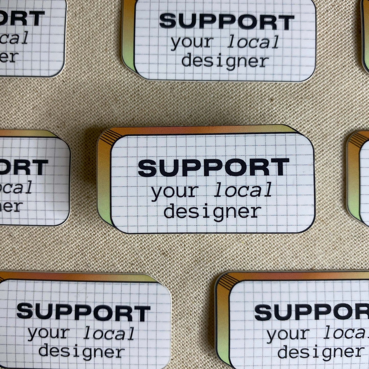 Support Local Designers high quality die cut vinyl waterproof and scratch resistant sticker from Goods Made By Digitrillnana. Perfect for laptops, water bottles, phone cases, luggage, journals, and more! Black Woman Owned.