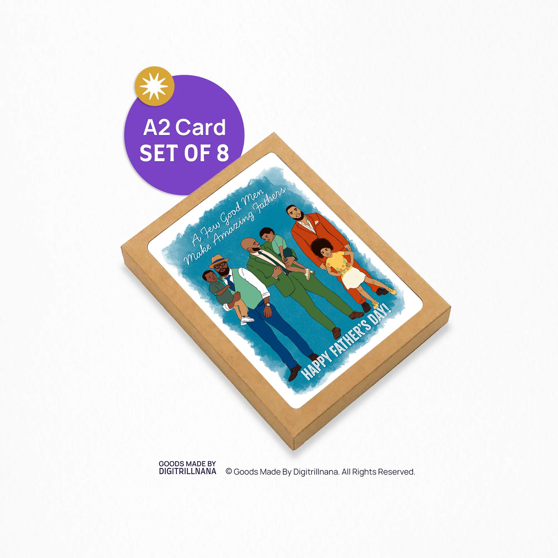 Buy Dads Club 4.25x5.5” A2 Father's Day Dad greeting card. Black African American Fathers Card. Colorful Eco-friendly Card for Dad from Goods Made By Digitrillnana, Ashley Fletcher. Black Woman Owned. Gifts celebrating Black, African-American culture. Perfect Dad to Dad Father's day gift!