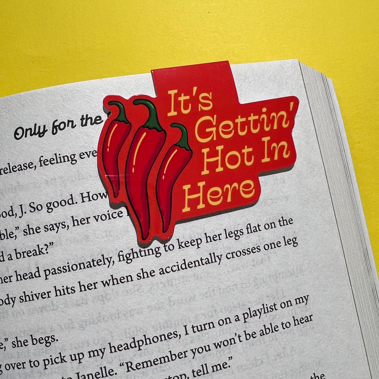 Spicy Chapters Romance Novel Magnetic Bookmark