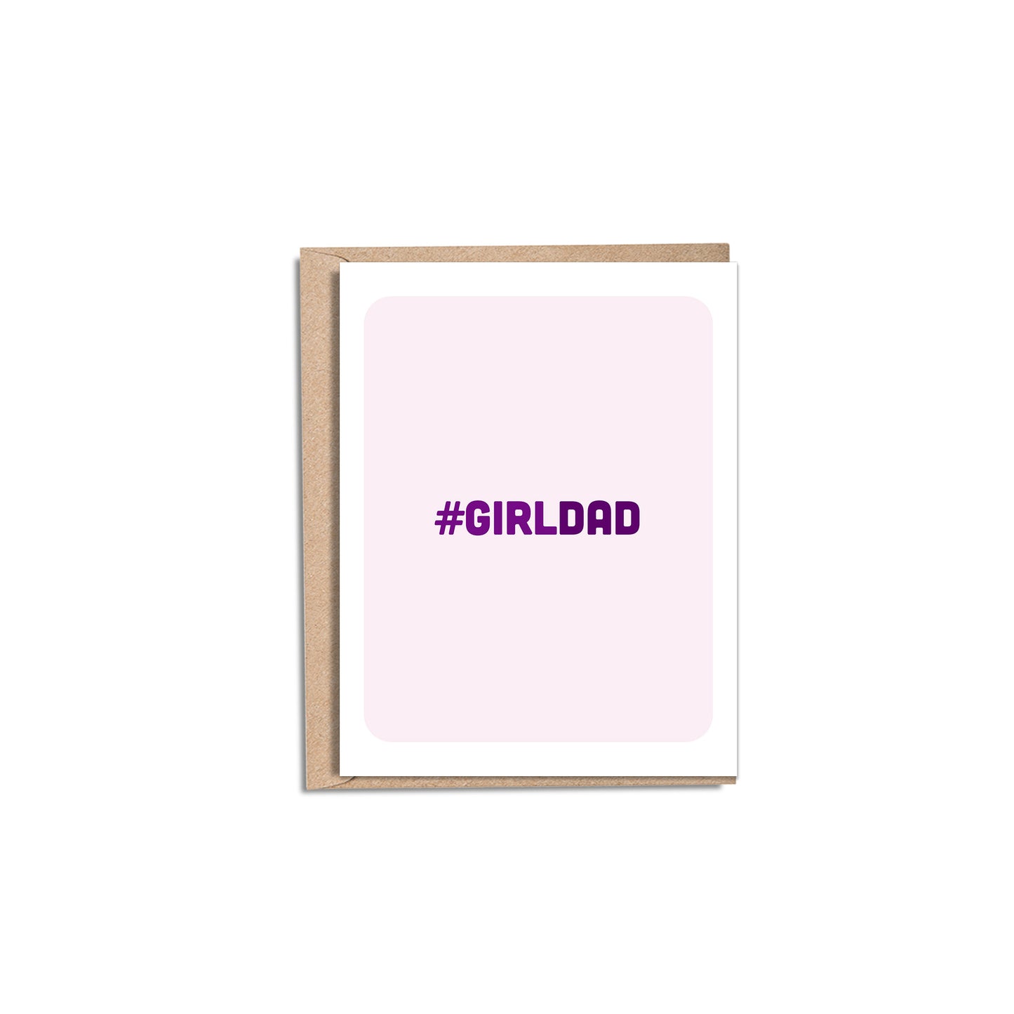 Girl Dad 4.25x5.5” A2 New parents, expecting dad, baby shower, fathers day greeting cards from Goods Made By Digitrillnana, Ashley Fletcher. Black Woman Owned. Perfect baby shower or dad card!