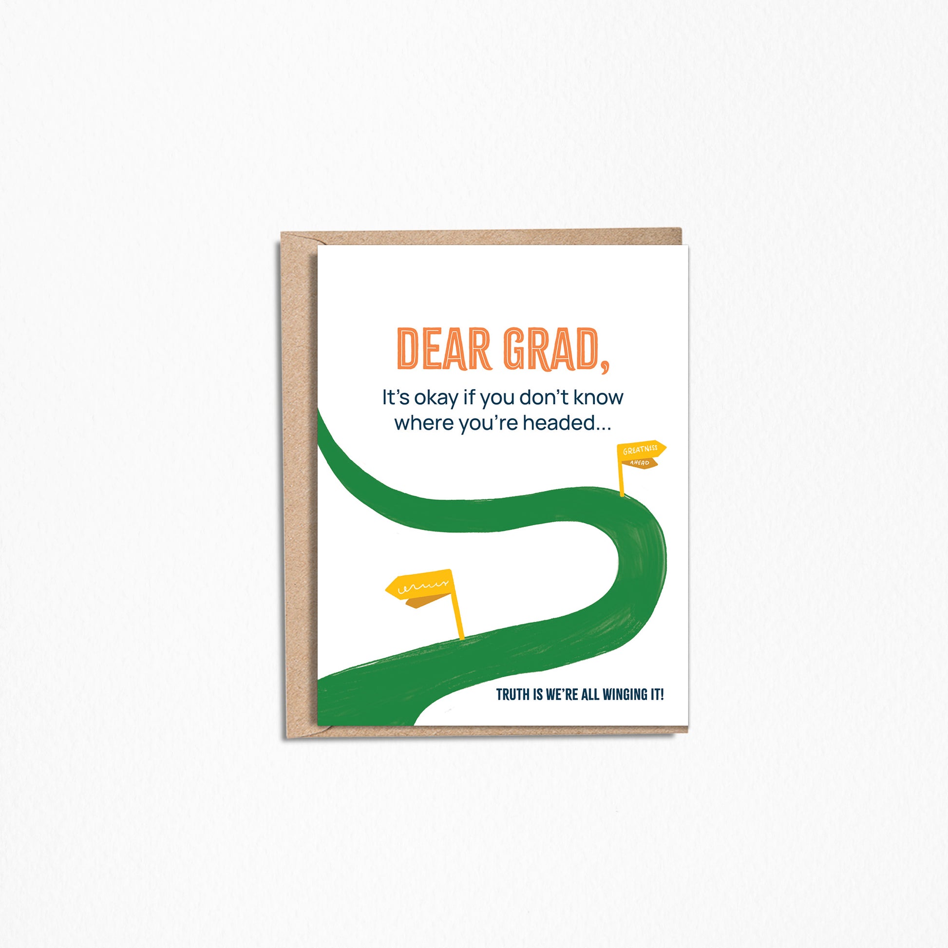 places to send your grad cards Graduation Path A2 4.25x5.5 Greeting Card – Goods Made By Digitrillnana