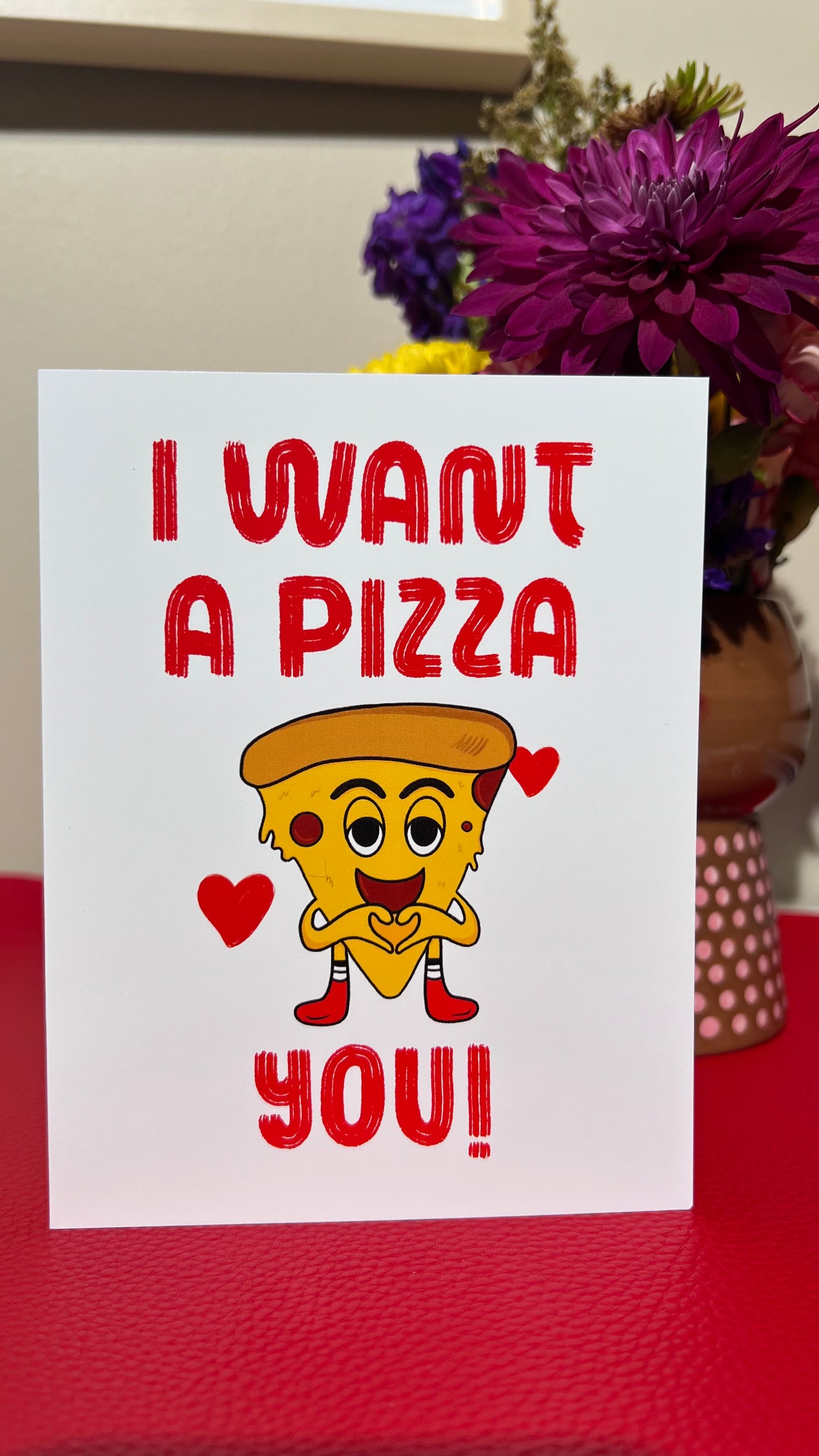 Express your love with a funny pizza love card. This Valentine’s Day card is great for a pizza lover. Explore our Love greeting cards collection.