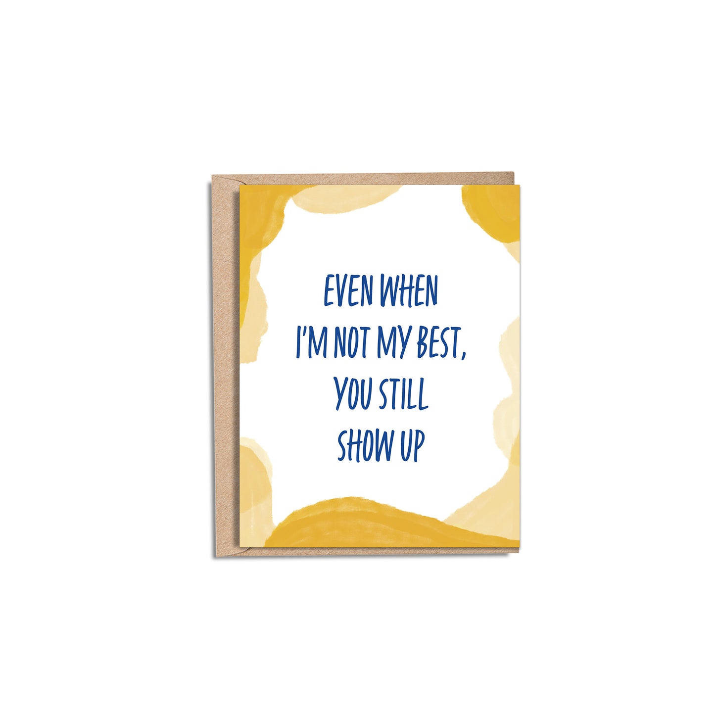 You Showed Up 4.25x5.5” A2 Thank you, celebrate, friendship, gratitude, support greeting cards from Goods Made By Digitrillnana, Ashley Fletcher. Black Woman Owned. Perfect card to say thank you to a friend!