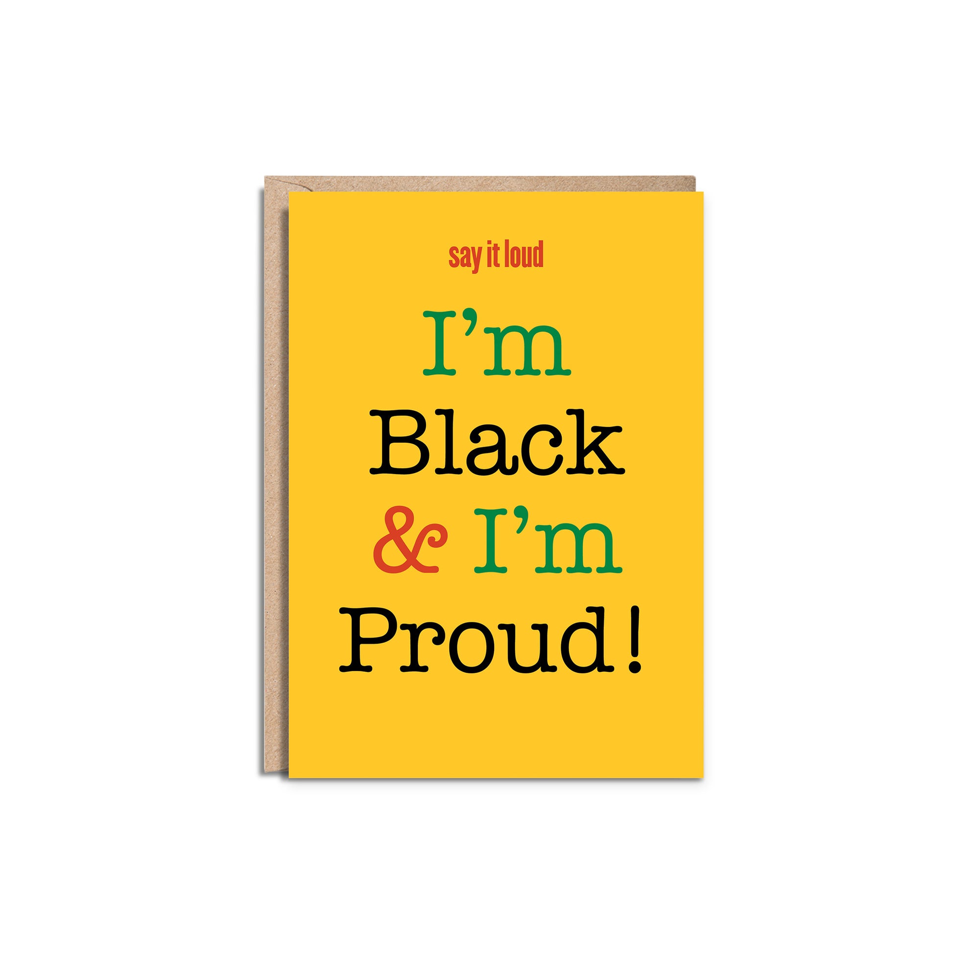 Buy Black and Proud 5x7” Black History Month, African American Pride greeting card from Goods Made By Digitrillnana, Ashley Fletcher. Black Woman Owned. Perfect card for any ocasion!