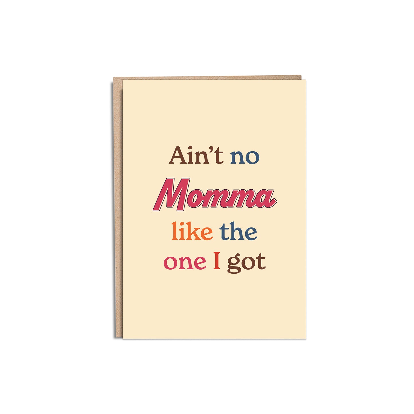 Momma Like Mine 5x7” Mothers Day Mom greeting card from Goods Made By Digitrillnana, Ashley Fletcher. Black Woman Owned.  Perfect card for Mothers day!