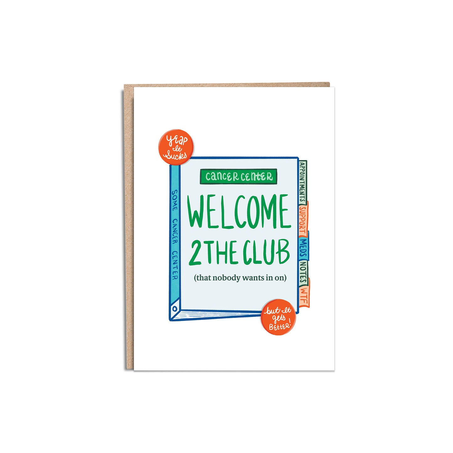 Welcome to the Cancer Club cancer 5x7” greeting card from Goods Made By Digitrillnana, Ashley Fletcher. Black Woman Owned. Perfect card for loved one with cancer, cancer diagnosis. Encouragement cards for cancer patients.