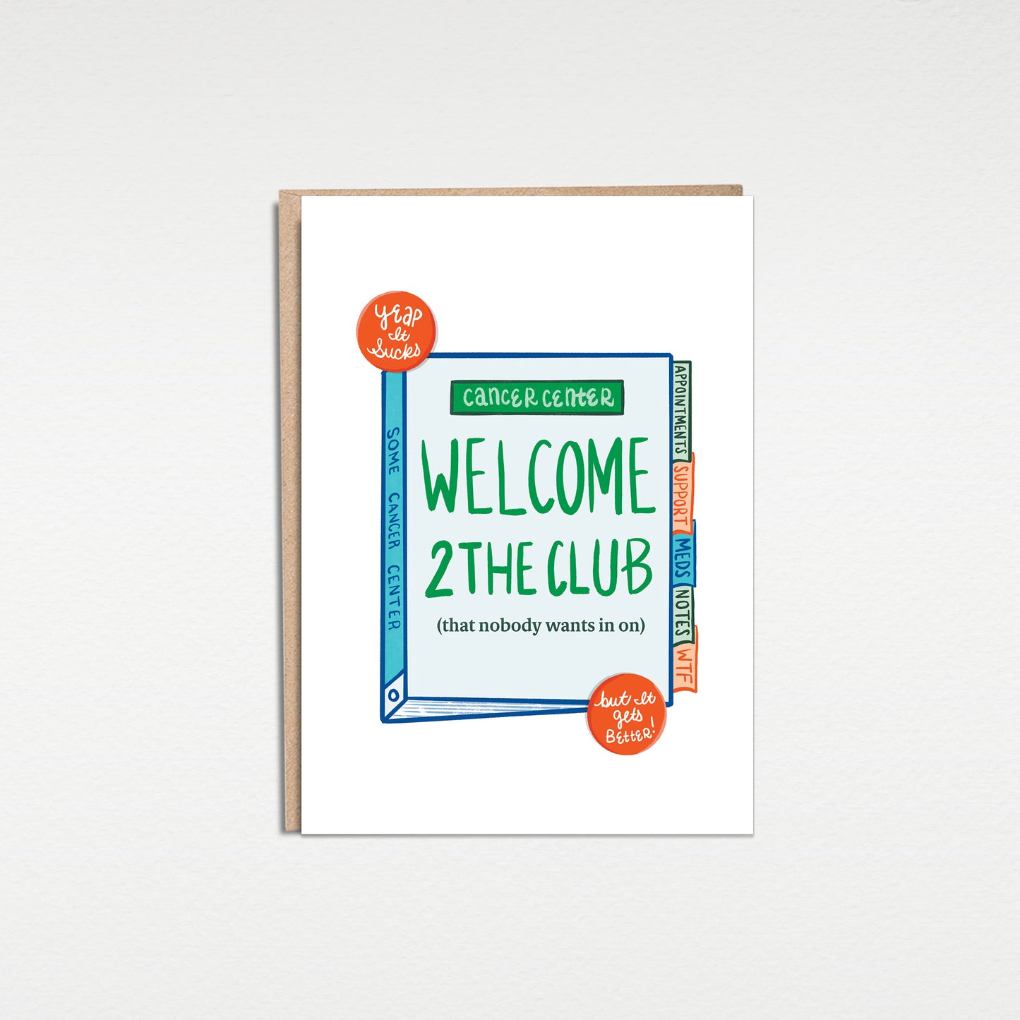 Welcome to the Cancer Club cancer 5x7” greeting card from Goods Made By Digitrillnana, Ashley Fletcher. Black Woman Owned. Perfect card for loved one with cancer, cancer diagnosis. Encouragement cards for cancer patients.