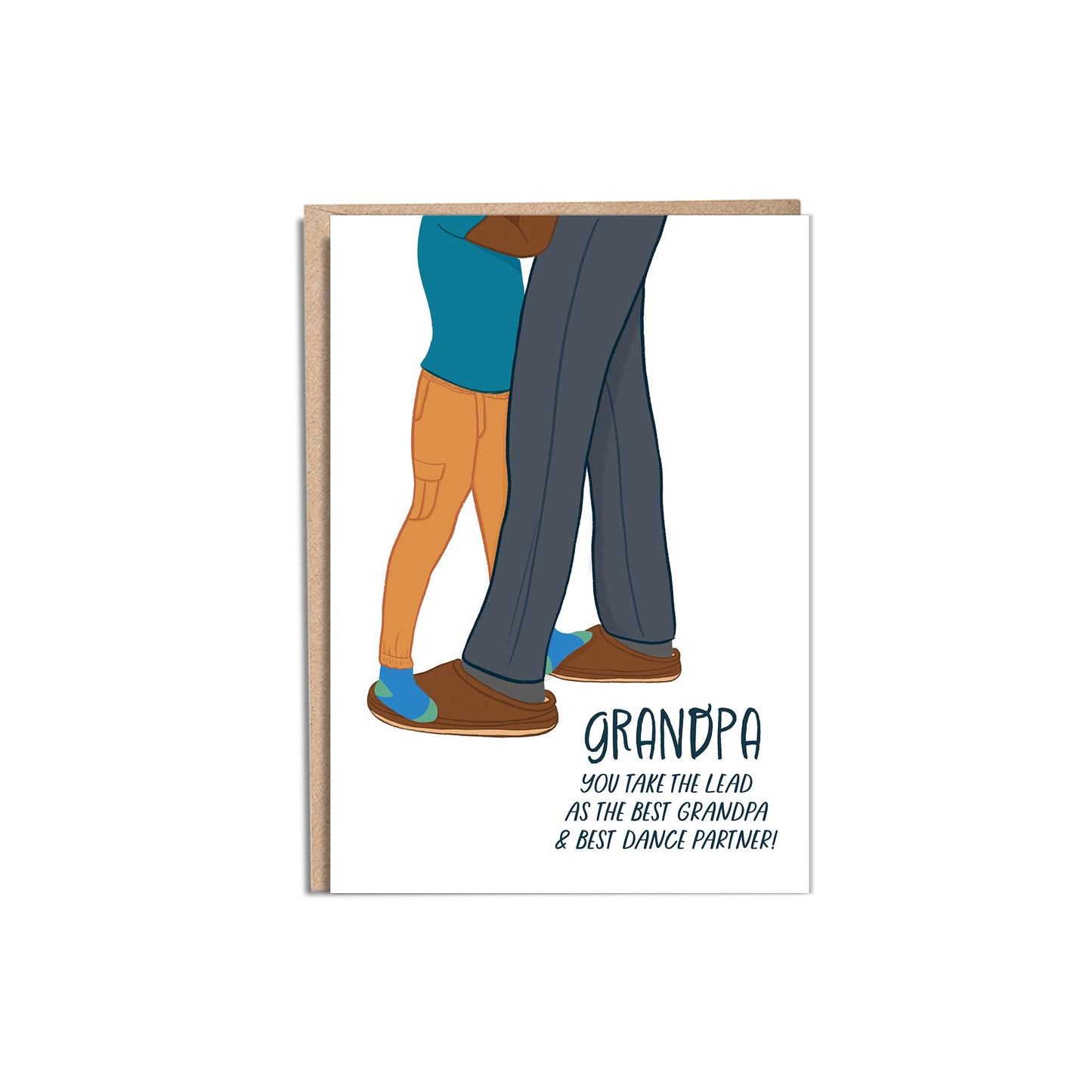 Best Grandpa 5x7” Grandpa Dancing greeting card from Goods Made By Digitrillnana, Ashley Fletcher
