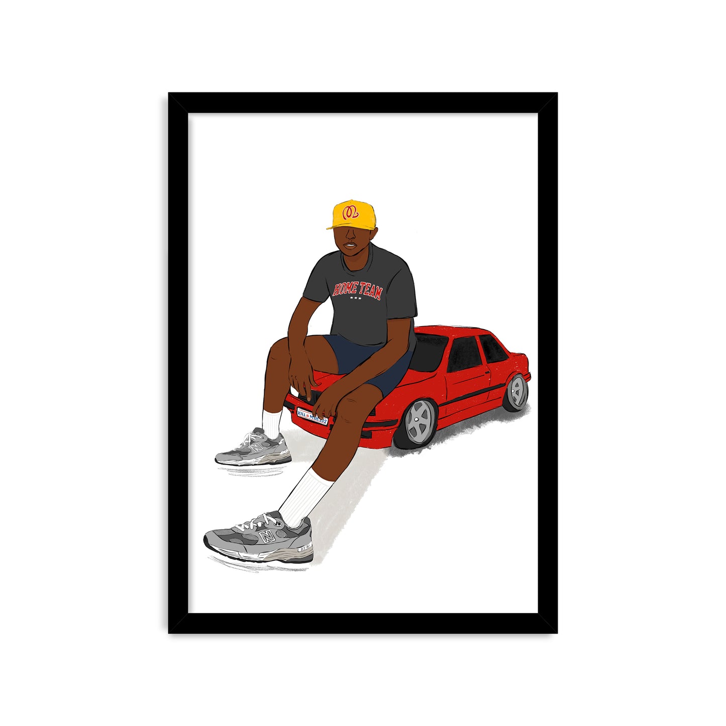 OG Glizzy 9x12” 18x24" art print from Goods Made By Digitrillnana, Ashley Fletcher. Modern, fashion car poster, art for Black Men. Perfect for home decor, wall art, art prints, and more! Black Woman Owned.